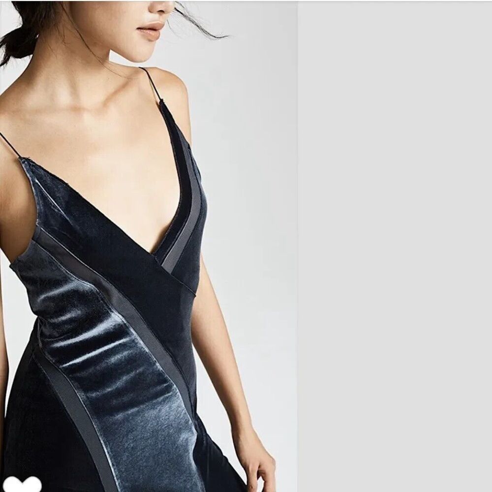 Free‎ People Intimately Velvet Maxi Slip Dress Jade Green Whimsigoth Fairy Sm - Picture 2 of 15